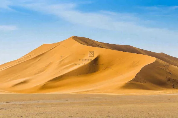 炎热干燥沙漠沙丘敦煌大漠风光自然风景摄影图