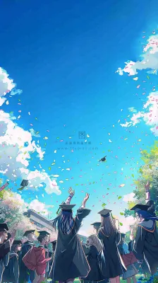 学生毕业季考试青春插画背景 学生毕业季考试青春插画背景