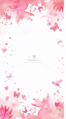 粉色爱心白背景插画情人节七夕插画边框背景 粉色爱心白背景插画情人节七夕插画边框背景