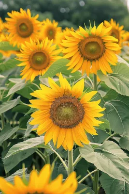 向日葵向阳鲜花摄影图