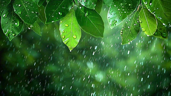 春天雨水森林植物的雨滴谷雨摄影图 春天雨水森林植物的雨滴谷雨摄影图
