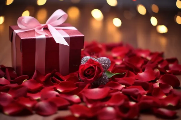 礼物惊喜新年圣诞节日礼物摄影图 