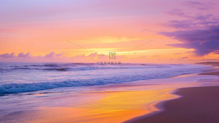 夏日落日海报沙滩晚霞摄影图