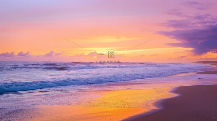 夏日落日海报沙滩晚霞摄影图