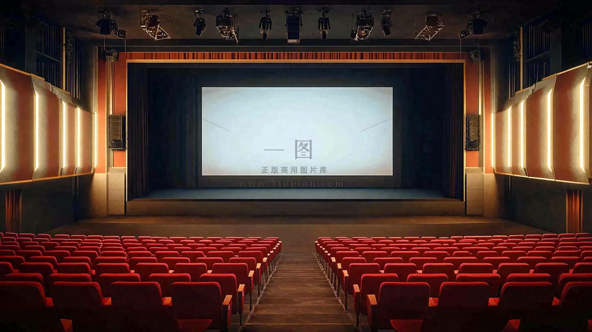豪华电影院观影厅场景摄影图