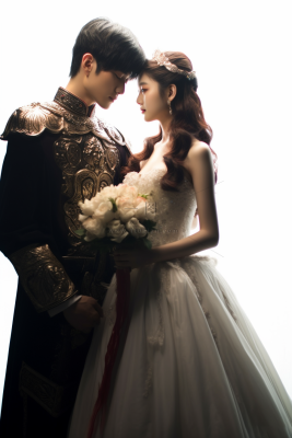 婚纱照夫妻情侣艺术照摄影图