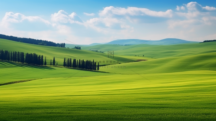 新疆春天草原风光大自然风景摄影图