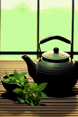 茶壶植物自然意境背景