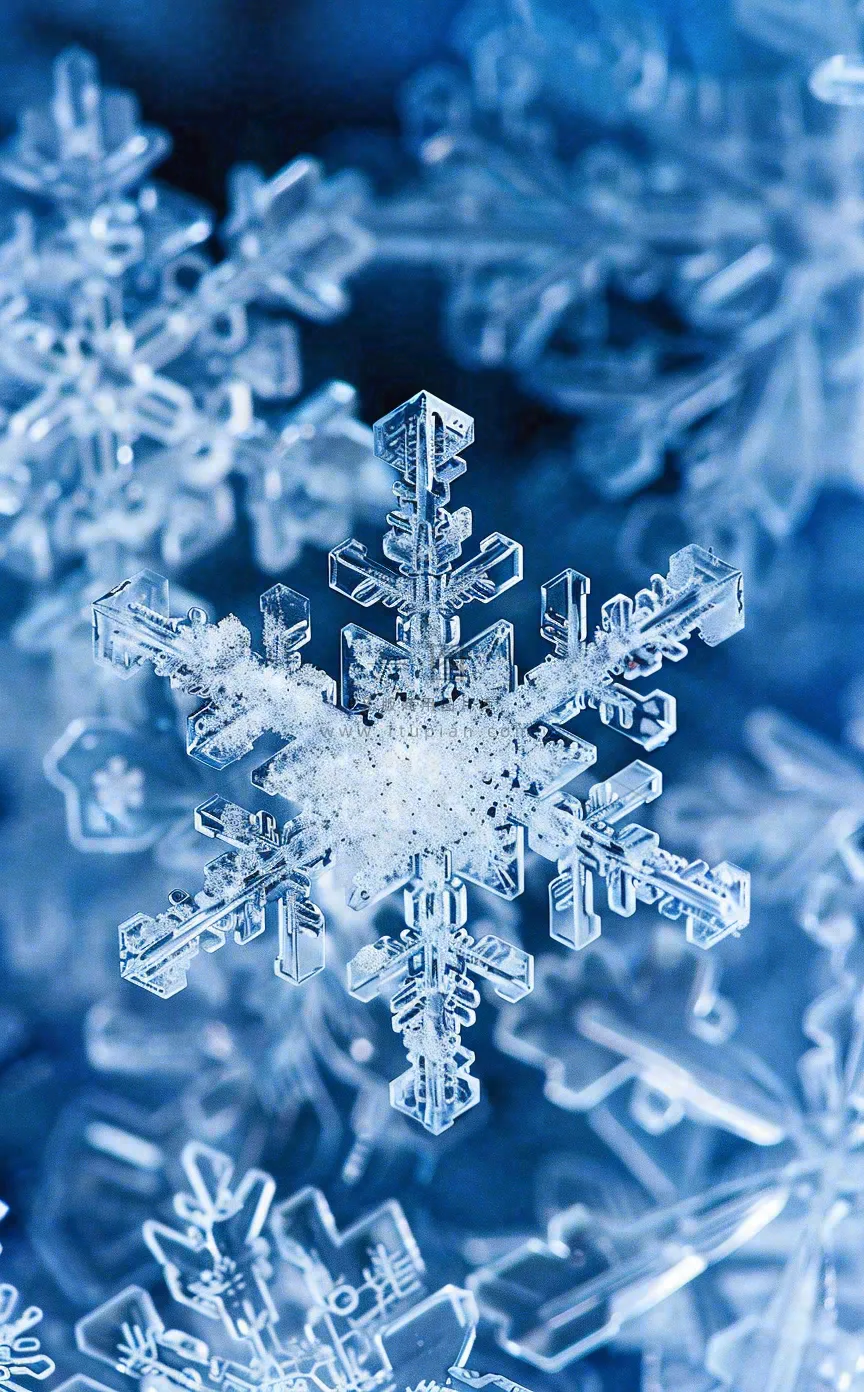 冬天寒冷白雪结冰大寒摄影图