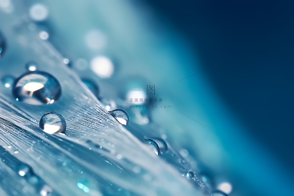 露珠蓝色清新大气背景 露珠蓝色清新大气背景