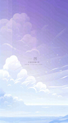 蓝紫色天空白云清新浪漫落日海上倒影 蓝紫色天空白云清新浪漫落日海上倒影