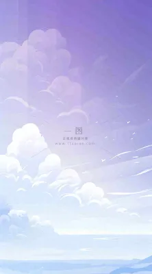 蓝紫色天空白云清新浪漫落日海上倒影 蓝紫色天空白云清新浪漫落日海上倒影