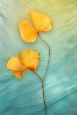 简约大气渐变落叶黄色秋叶背景 简约大气渐变落叶黄色秋叶背景