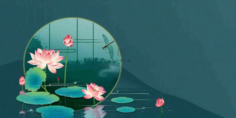 秋天插画风景处暑背景 秋天插画风景处暑背景