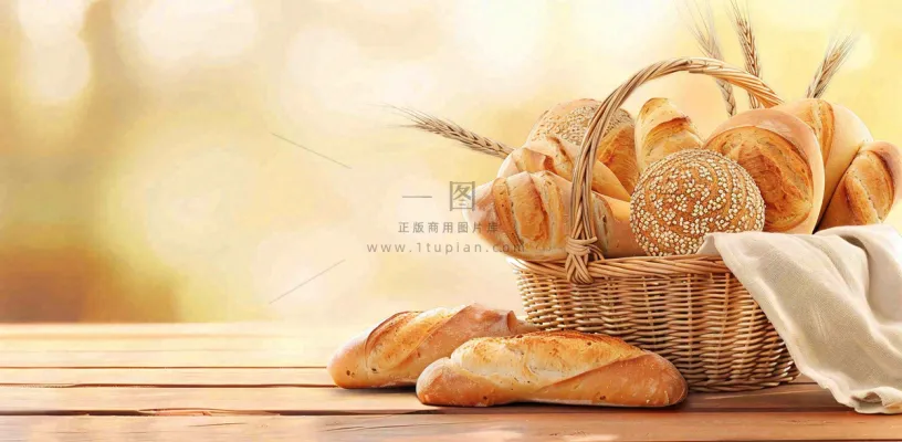 面包蛋糕甜点美食摄影图