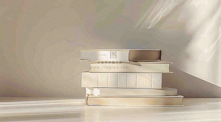 文静花瓶装饰书本阅读知识世界读书日摄影图