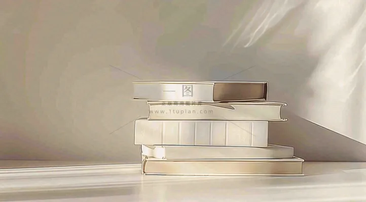 文静花瓶装饰书本阅读知识世界读书日摄影图