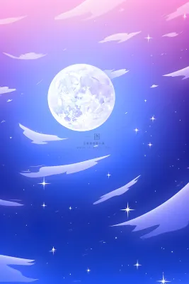 创意渐变简约月亮背景 创意渐变简约月亮背景