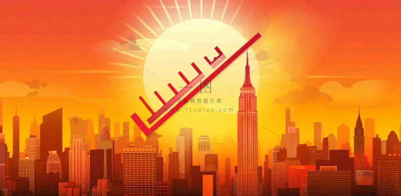 高温预警通知公告背景 高温预警通知公告背景