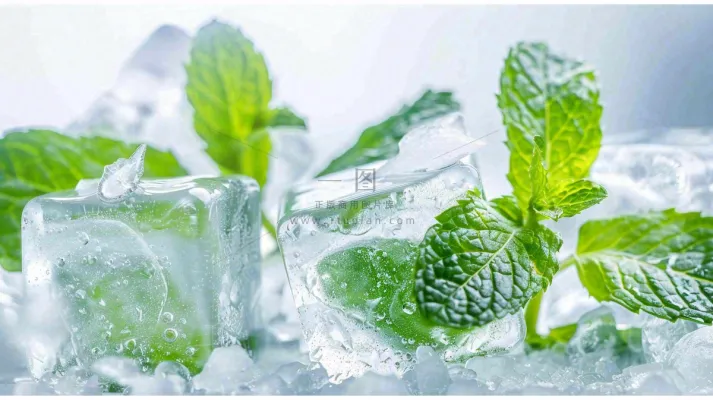 夏天冰镇冰块薄荷凉爽夏至小暑大暑摄影图