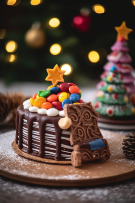 圣诞节日蛋糕庆祝节日甜点摄影图 圣诞节日蛋糕庆祝节日甜点摄影图