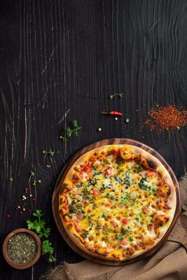 西餐美食披萨摄影图 背景