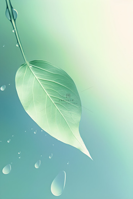 简约清新渐变黄绿色树叶纹理背景 简约清新渐变黄绿色树叶纹理背景