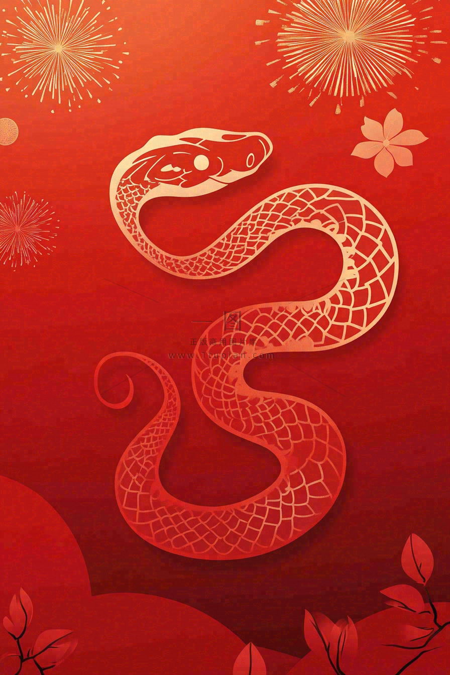 蛇年春节新年背景
