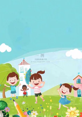 开学季学生们校园生活快乐儿童节卡通插画背景 开学季学生们校园生活快乐儿童节卡通插画背景