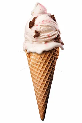 夏日冰淇淋清凉蛋筒甜点摄影图