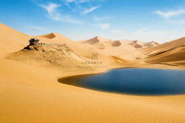 沙漠敦煌沙丘黄土大漠风光摄影图