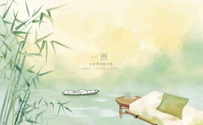 中国风古风山水画泛舟山竹青山清明端午时节清雅国画水墨画插画背景 中国风古风山水画泛舟山竹青山清明端午时节清雅国画水墨画插画背景