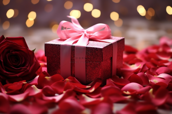 礼物惊喜新年圣诞节日礼物摄影图 