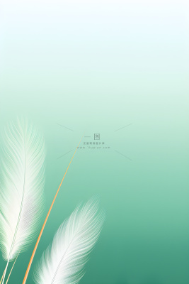 清新大气绿色芦苇羽毛背景 清新大气绿色芦苇羽毛背景