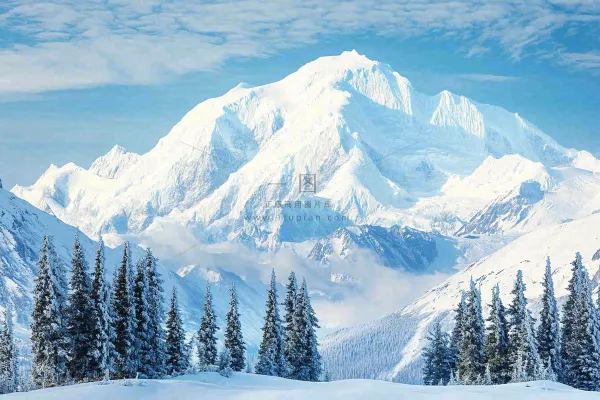 高原高山雪山风光风景摄影图