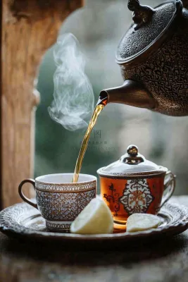 茶叶品茶茶道文化古色古香摄影图