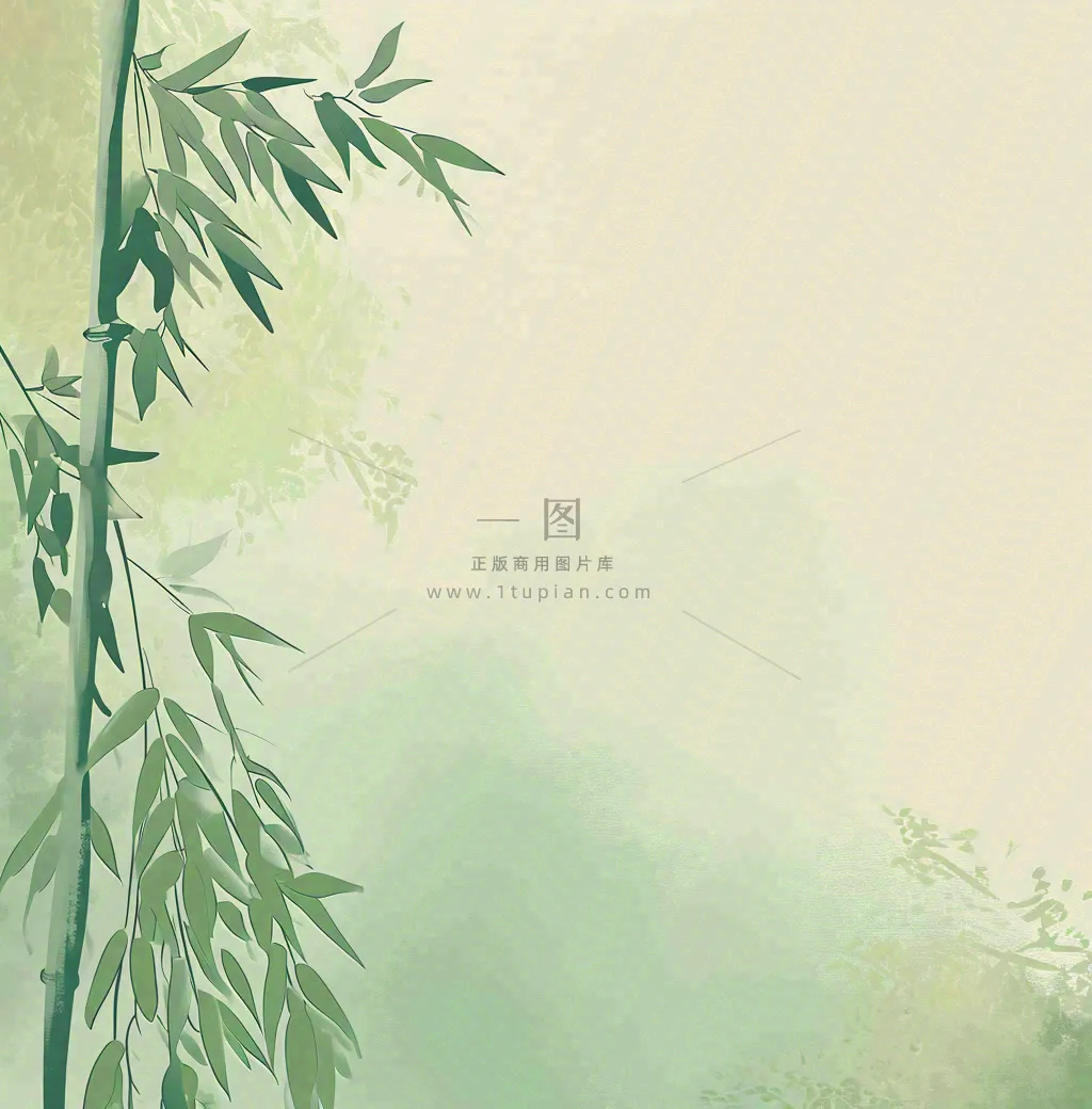春天中国风的场景
