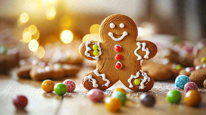 糖果姜饼人圣诞摄影图 糖果姜饼人圣诞摄影图