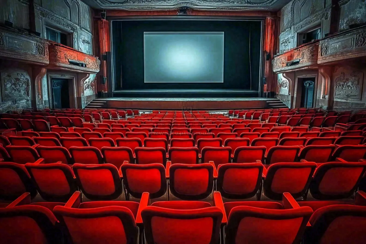 豪华电影院观影厅场景摄影图