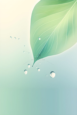 简约清新渐变黄绿色树叶纹理背景 简约清新渐变黄绿色树叶纹理背景