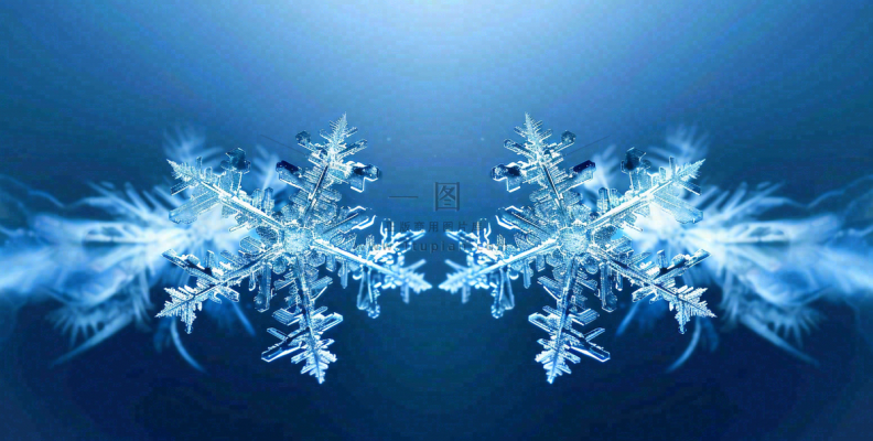 冬季雪花水晶蓝色寒冷小寒大寒大雪摄影图 冬季雪花水晶蓝色寒冷小寒大寒大雪摄影图