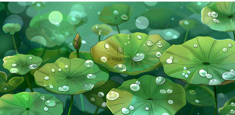 秋天插画风景处暑背景 秋天插画风景处暑背景