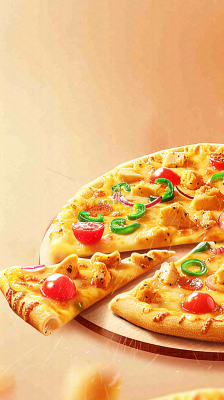 西餐美食披萨摄影图 背景