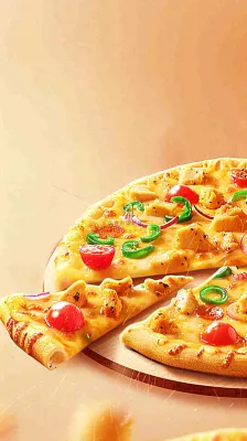 西餐美食披萨摄影图 背景