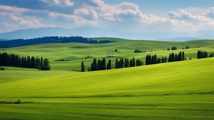 新疆春天草原风光大自然风景摄影图