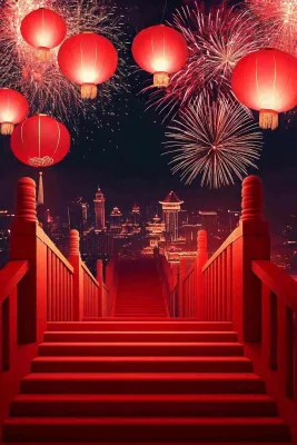 年货节促销电商背景 年货节促销电商背景