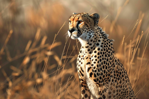 草原上的猎豹国家保护动物非洲摄影图