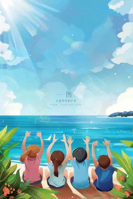 学生毕业季考试青春插画背景