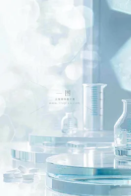 美妆护肤3d展台清新背景