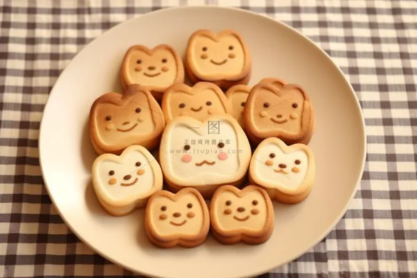 表情小饼干烘焙苏打饼摄影图